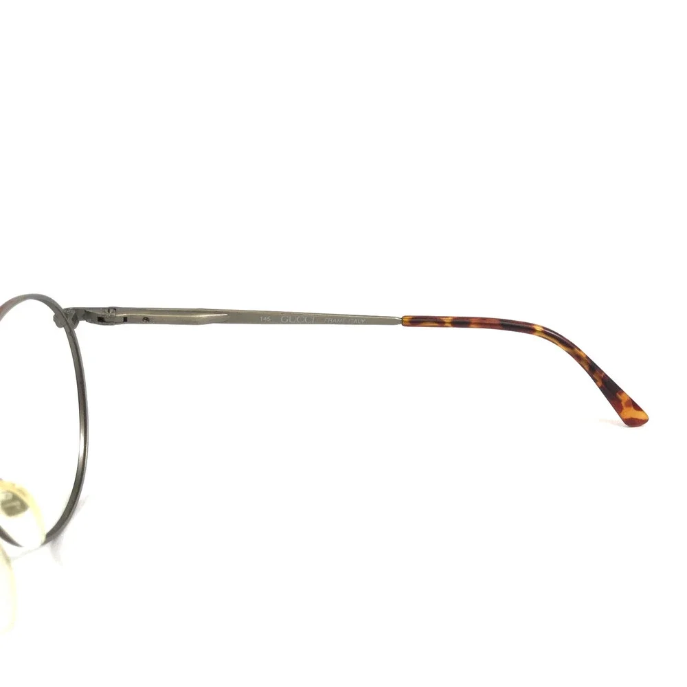Vintage Gucci Eyeglasses Frames GG2285 HK6 Brown Antique Gray Wire Rim 52-19-145